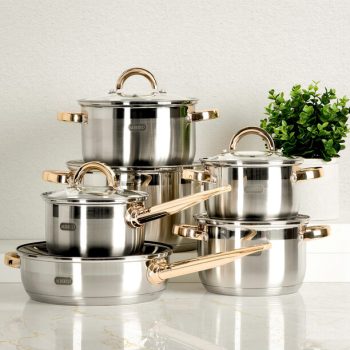 12pcs stainless steel cookware set