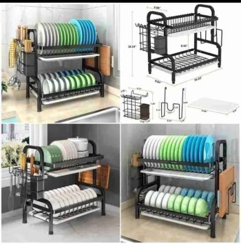 2 Tier high quality carbon steel dish rack